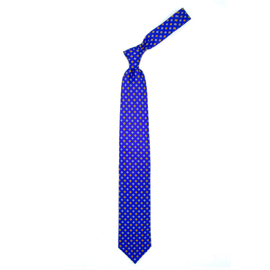 Light blue tie with yellow and light blue flowers