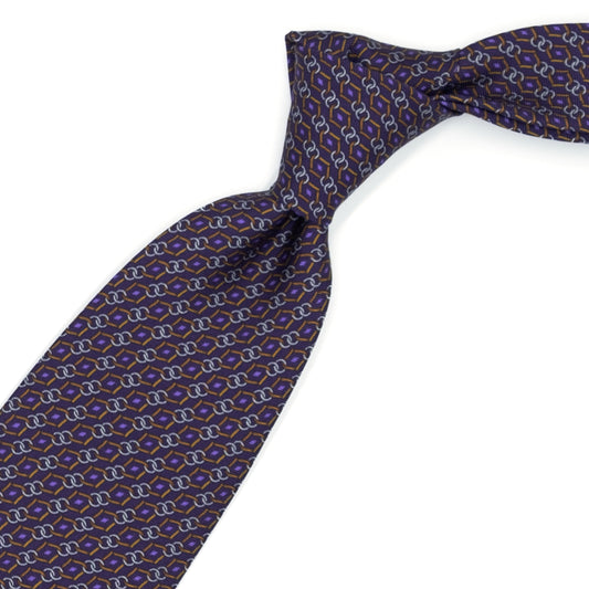 Purple tie with abstract pattern