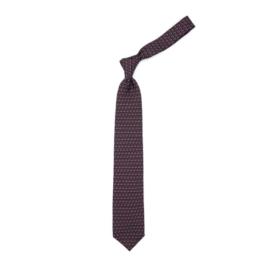 Bordeaux tie with abstract pattern