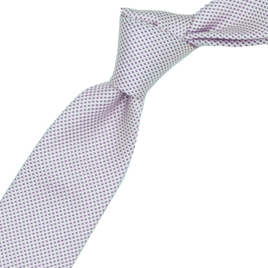 White and lilac textured tie