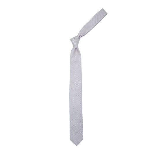 White and lilac textured tie