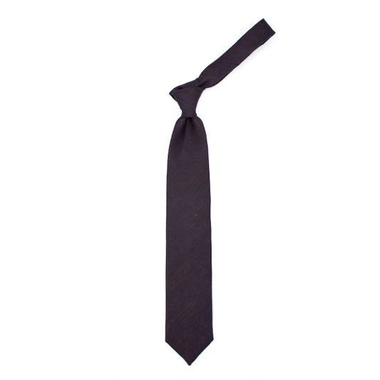 Brown textured tie