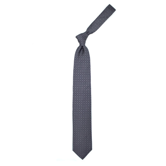 Grey tie with light grey squares