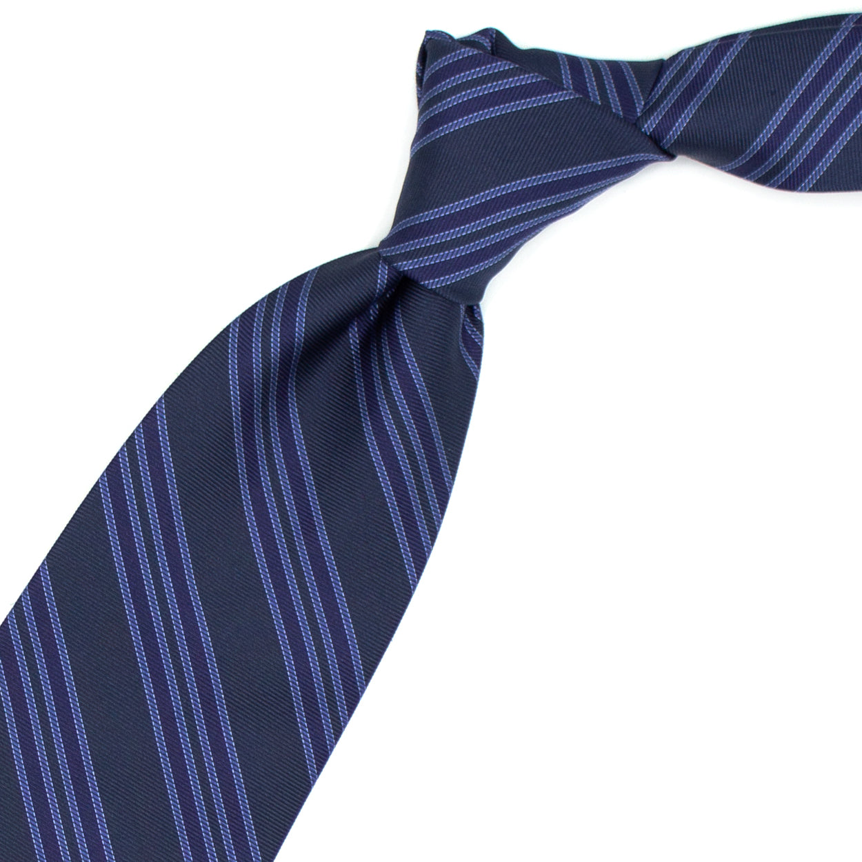 Blue tie with blue stripes