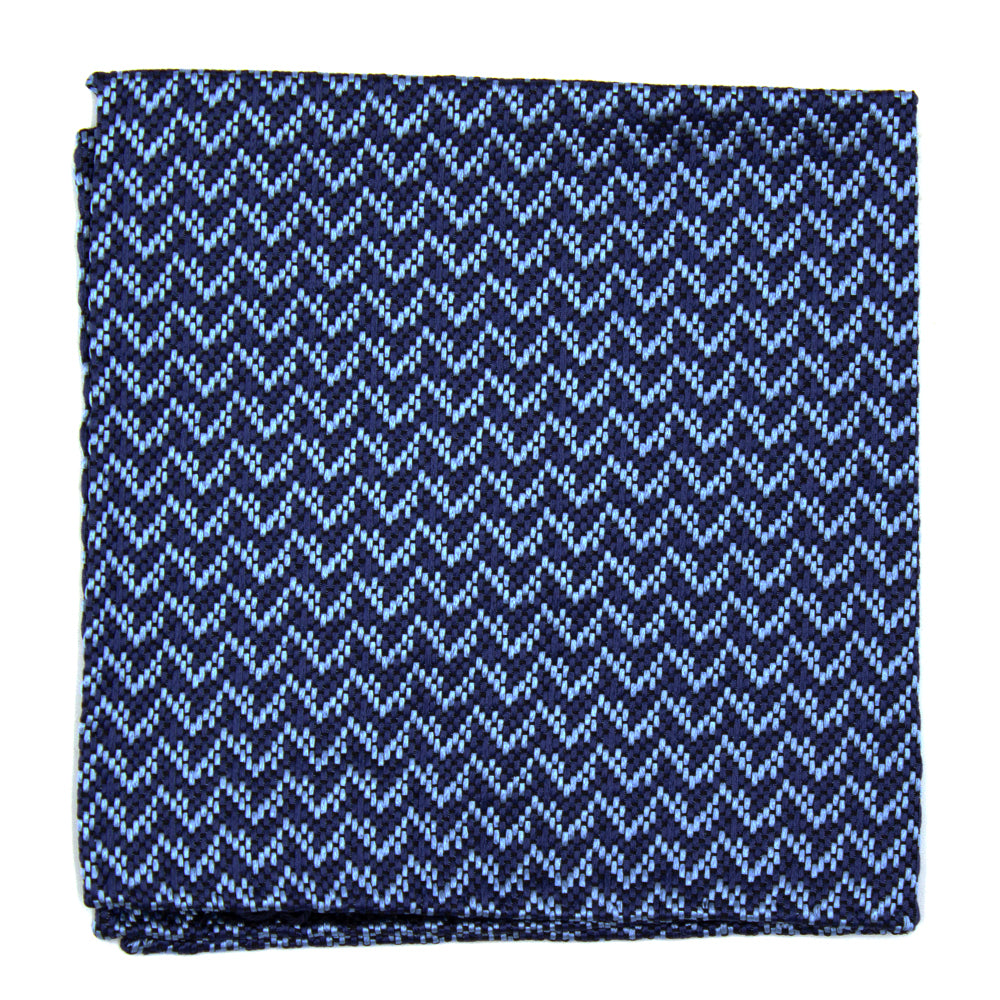 Blue and blue geometric pattern clutch bag