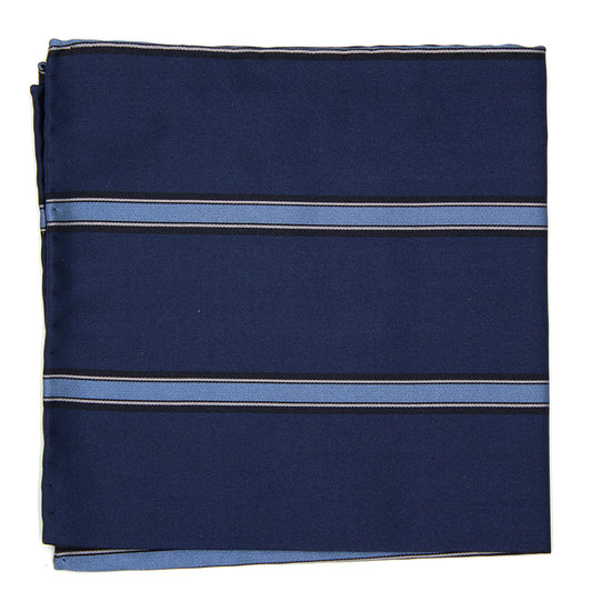 Blue clutch bag with blue stripes