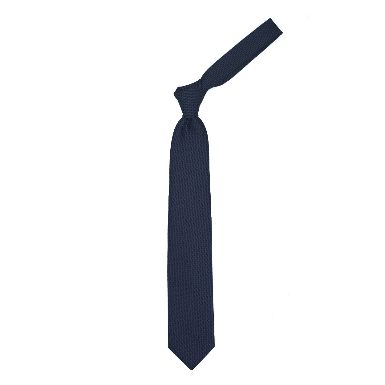 Dark blue tie with tone-on-tone weave
