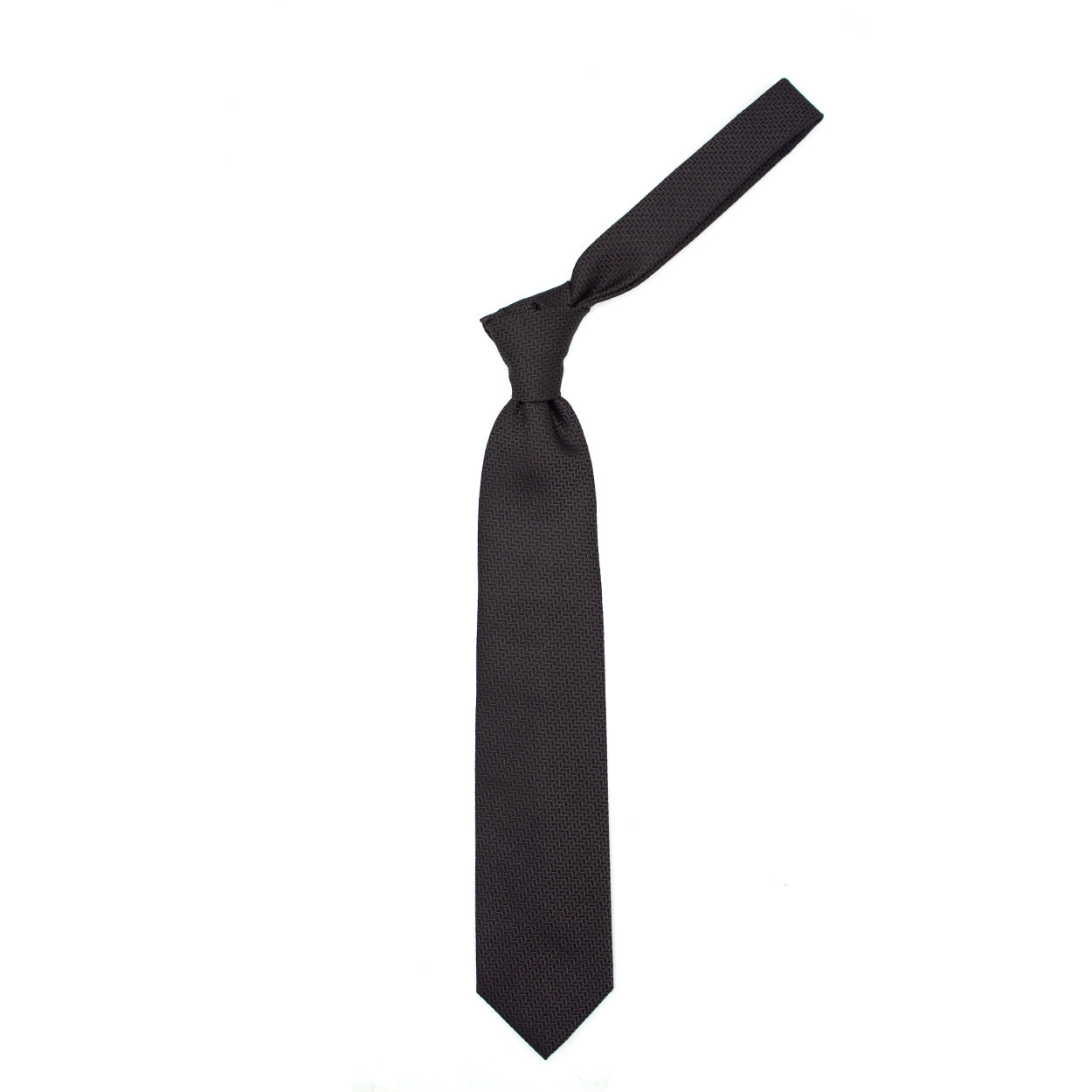Brown tone-on-tone textured tie