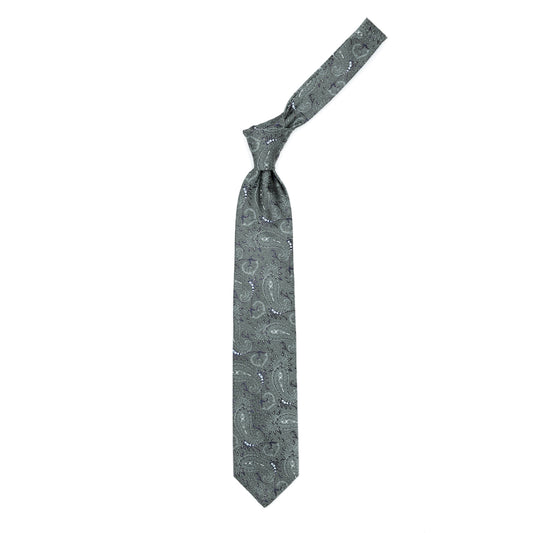 Grey Paisley Tie