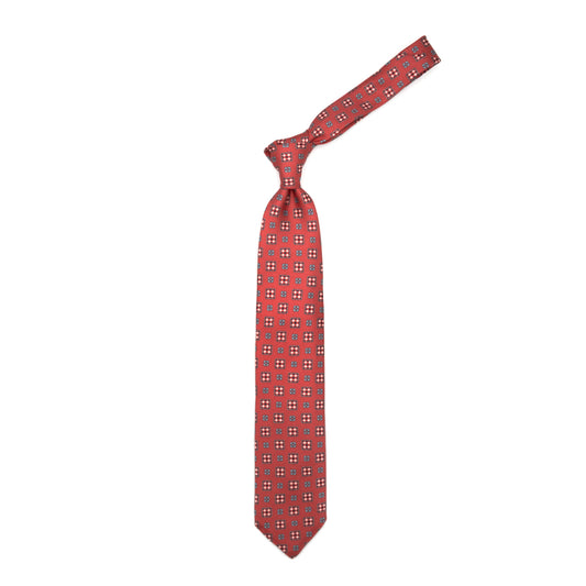 Red tie with medallions