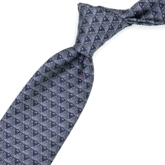 Light blue tie with black and light blue pattern