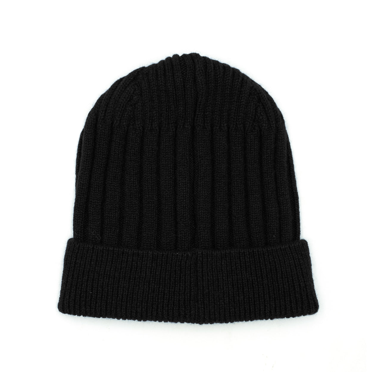 Plain black cashmere men's cap