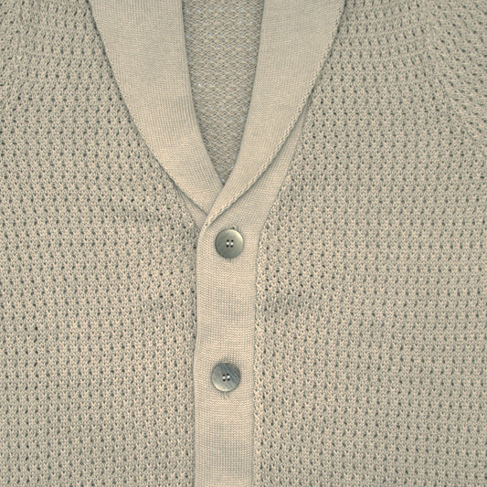 Sand cardigan with shawl collar