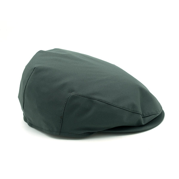 Green waterproof fabric cap and silk inner lining with Ulturale burgundy pattern