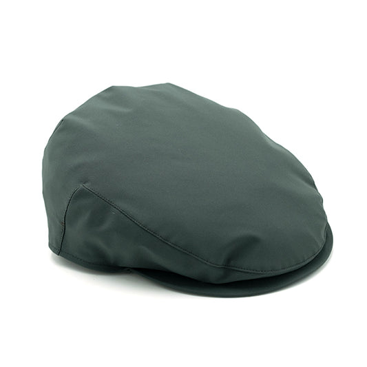 Green waterproof fabric cap and silk inner lining with Ulturale burgundy pattern