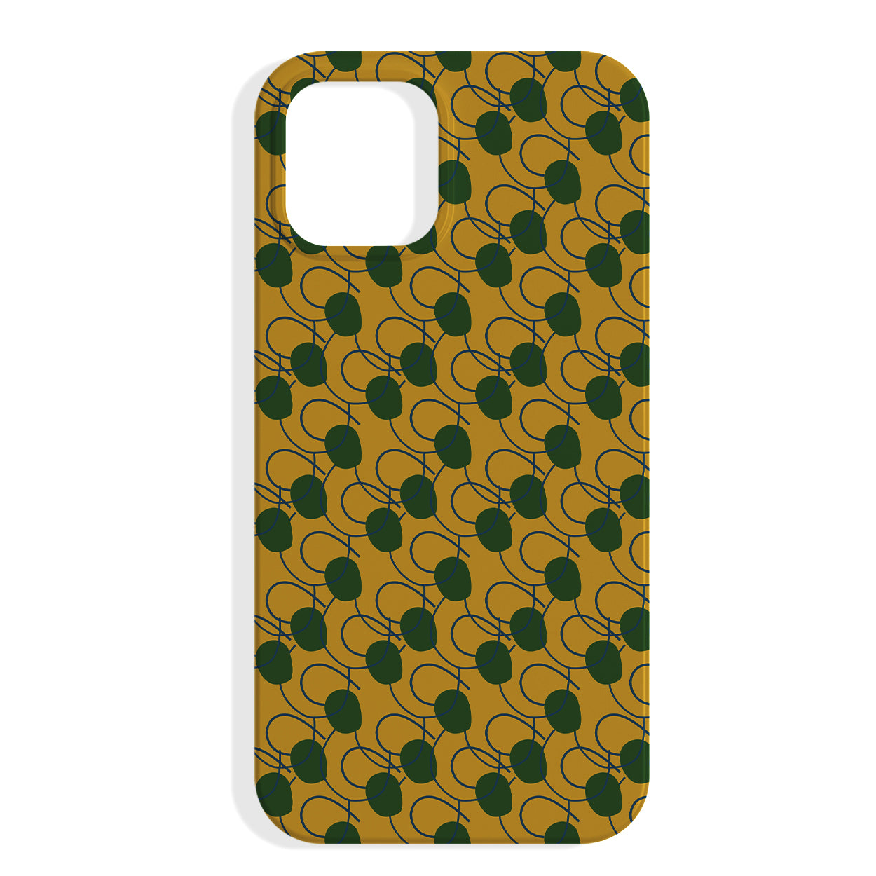 Mustard cover with abstract pattern