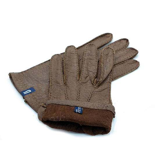 Light brown men's gloves in unlined peccary