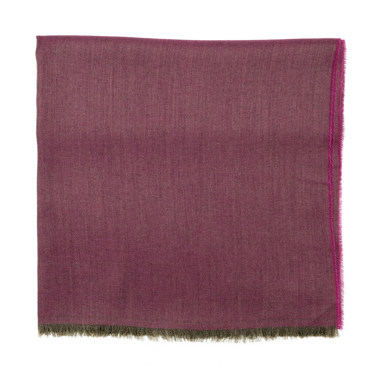 Cashmere & silk stole plain burgundy frayed