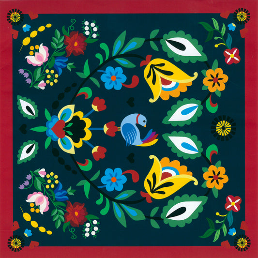 Floral patterned modal & cashmere stole