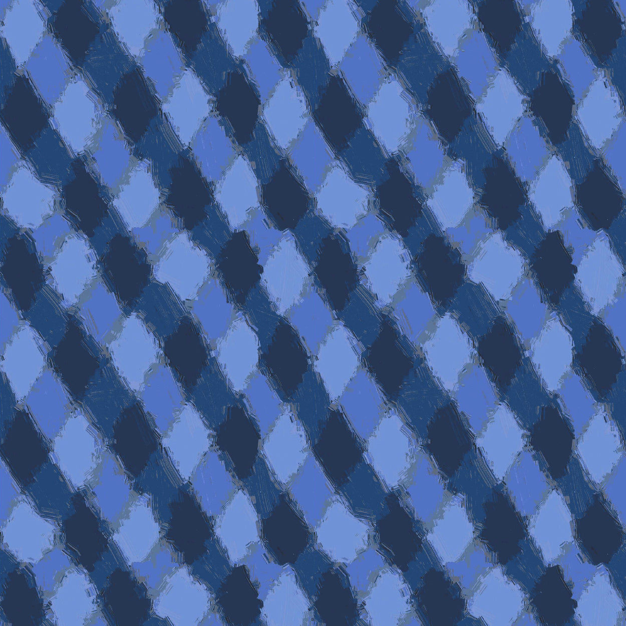 100% wool blue diamond patterned scarf